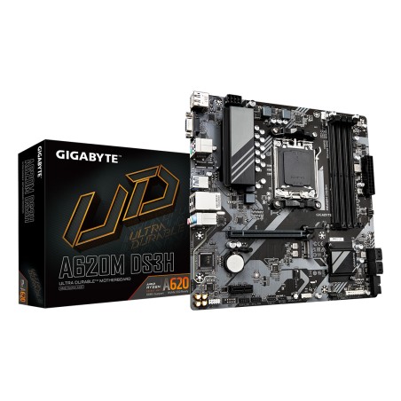 Gigabyte A620M DS3H Micro-ATX Socket AM5 AMD A620 - High Performance Motherboard for Gamers & Creators - Varenummer: 47193318555